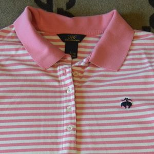 Pink and White Brooks brother polo in Women
